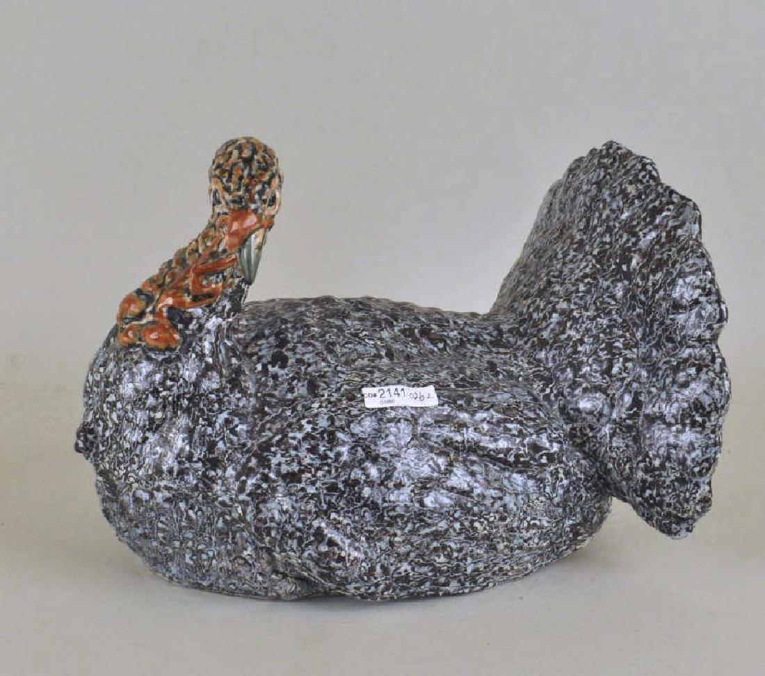 Villeroy & Boch Porcelain Turkey Tureen: with several cracks to underside rim of lid. 10 1/2" high, 13 1/2" long. Provenance: Property from an Eastern Connecticut Estate.