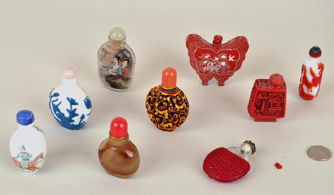Group Nine Various Snuff Bottles (1 of 8)