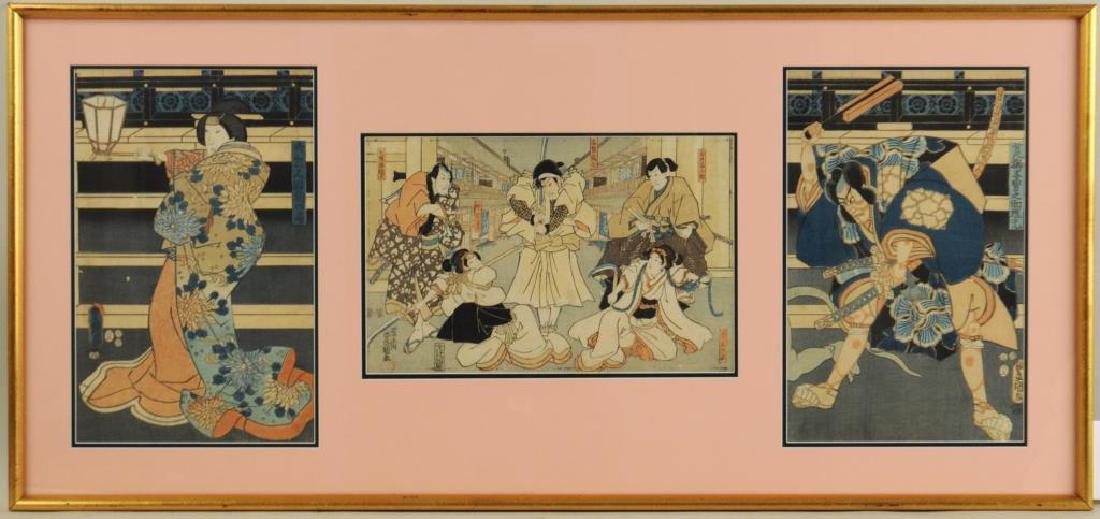 Three Japanese Woodblock Prints by Toyokuni (1 of 5)