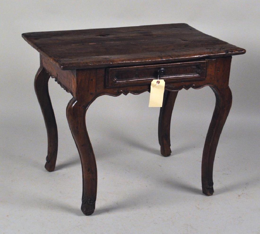 French Provincial Carved Oak Side Table (1 of 8)