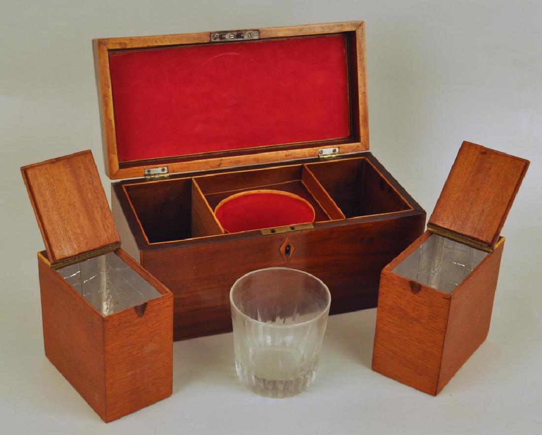 Regency Inlaid Mahogany Tea Caddy (1 of 5)