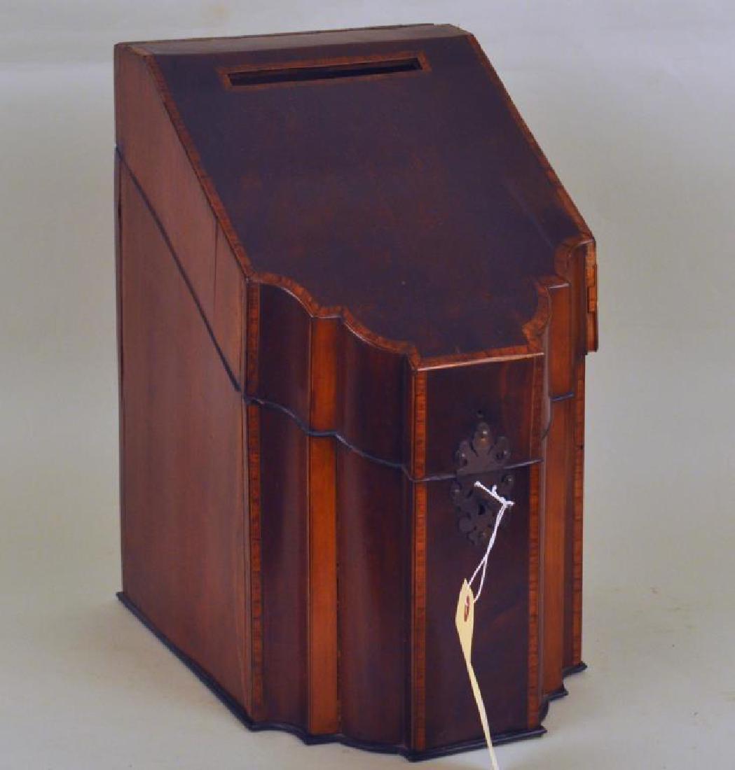 George III Inlaid Mahogany Letter Box (1 of 6)