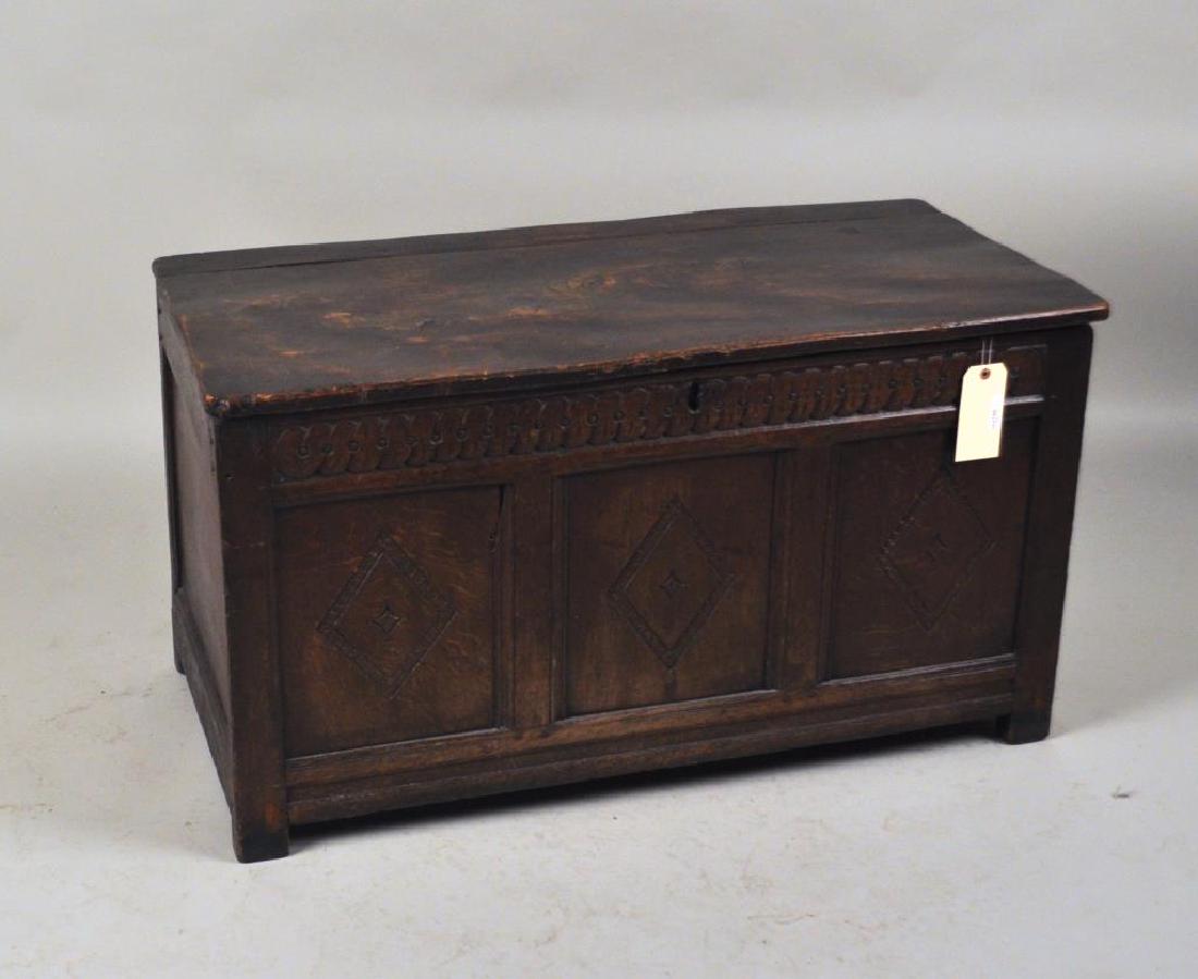 Early English Carved Oak Coffer (1 of 7)