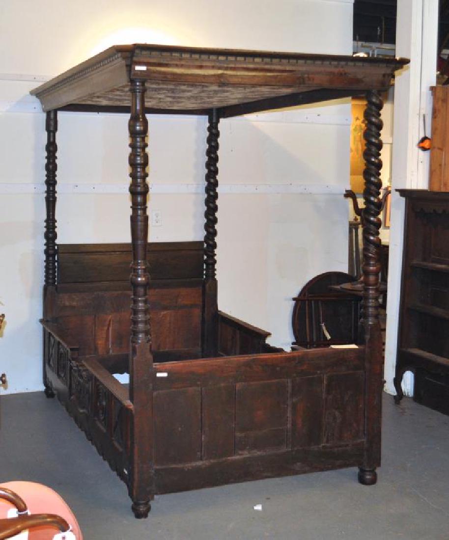 French 17th Century Barley Twist Four Post Bed (1 of 14)