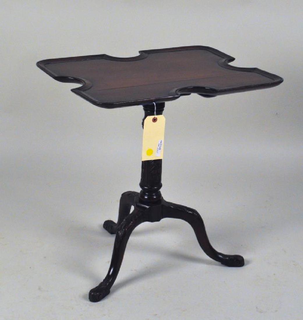 Small Georgian Carved Mahogany Pie Crust Tea Table (1 of 6)