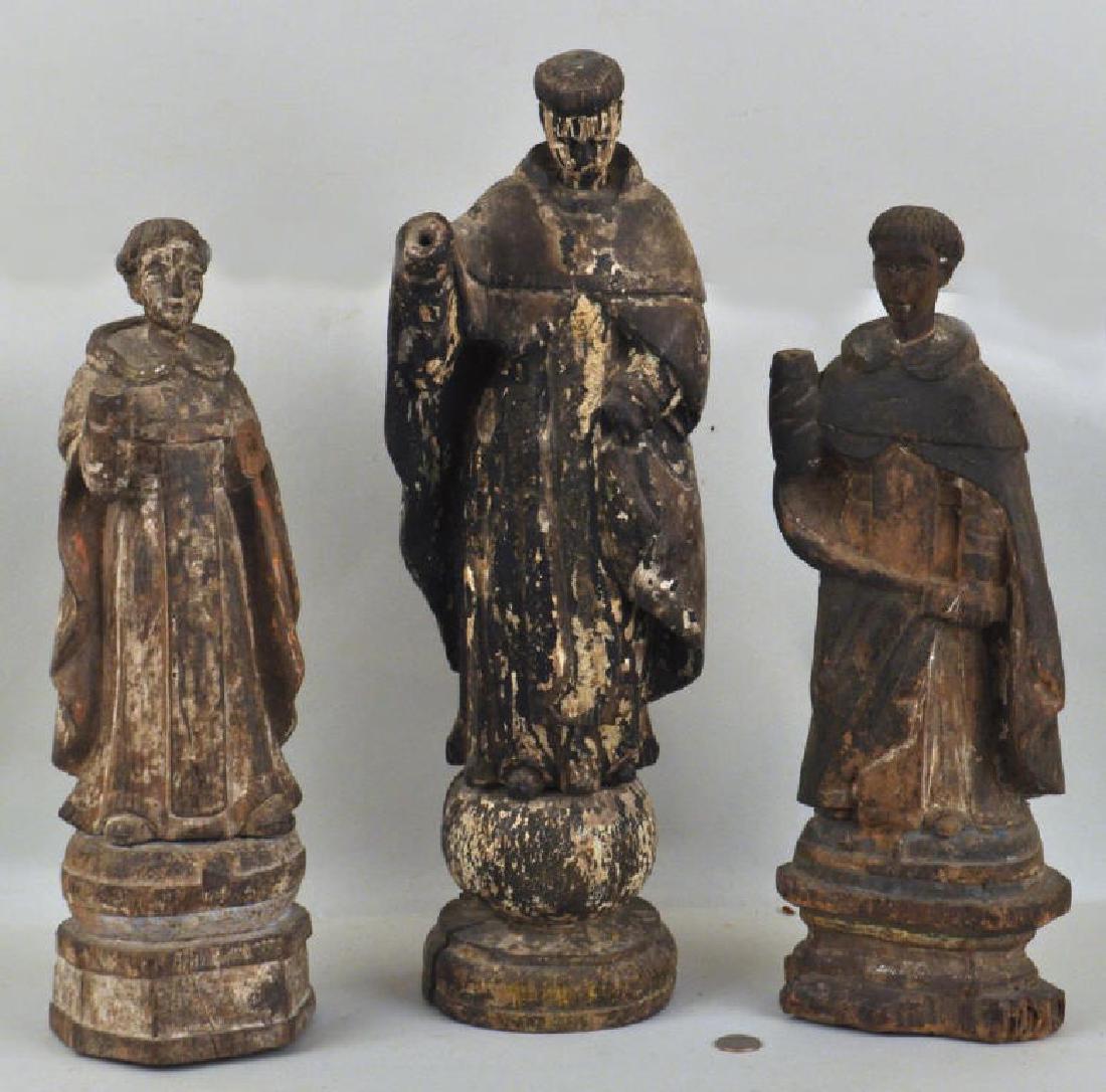 Group Three Early Carved Santos Figures (1 of 3)