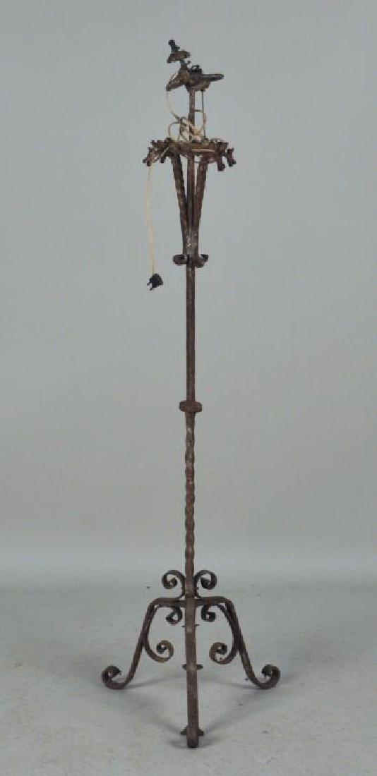 Early Wrought Iron Torchere (1 of 6)