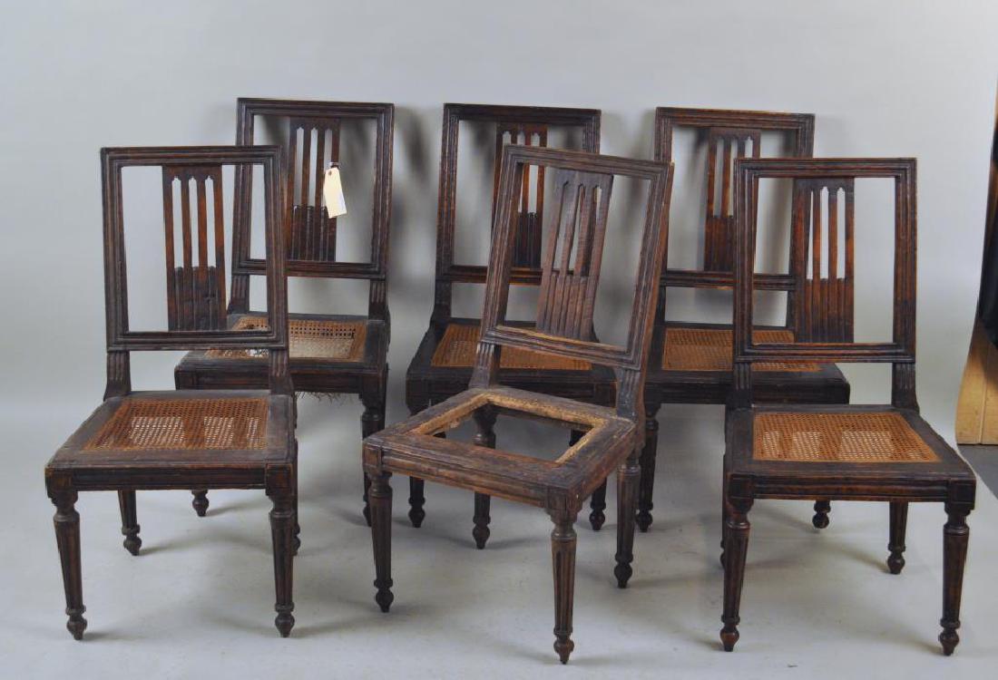 Set Six Continental Carved Provincial Side Chairs (1 of 6)