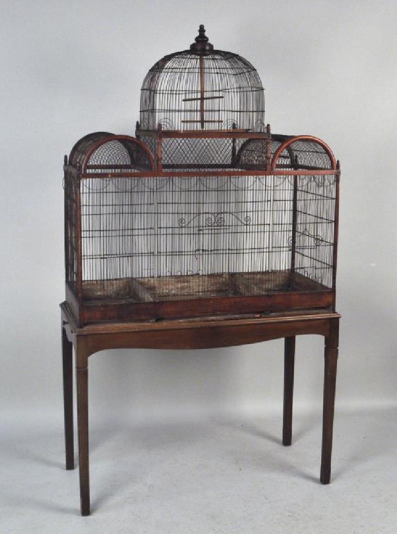Fine George III Three Section Bird Cage On Stand (1 of 11)