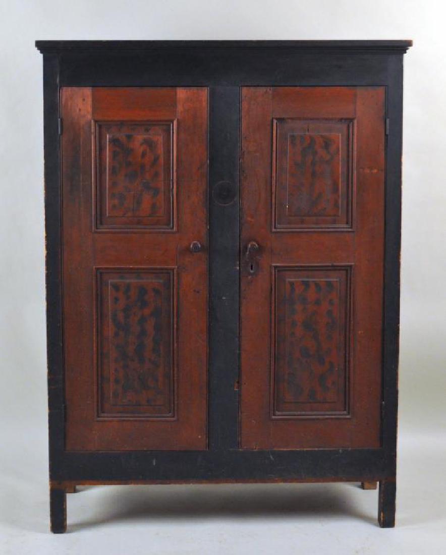 American Country Grain Painted Cupboard (1 of 5)