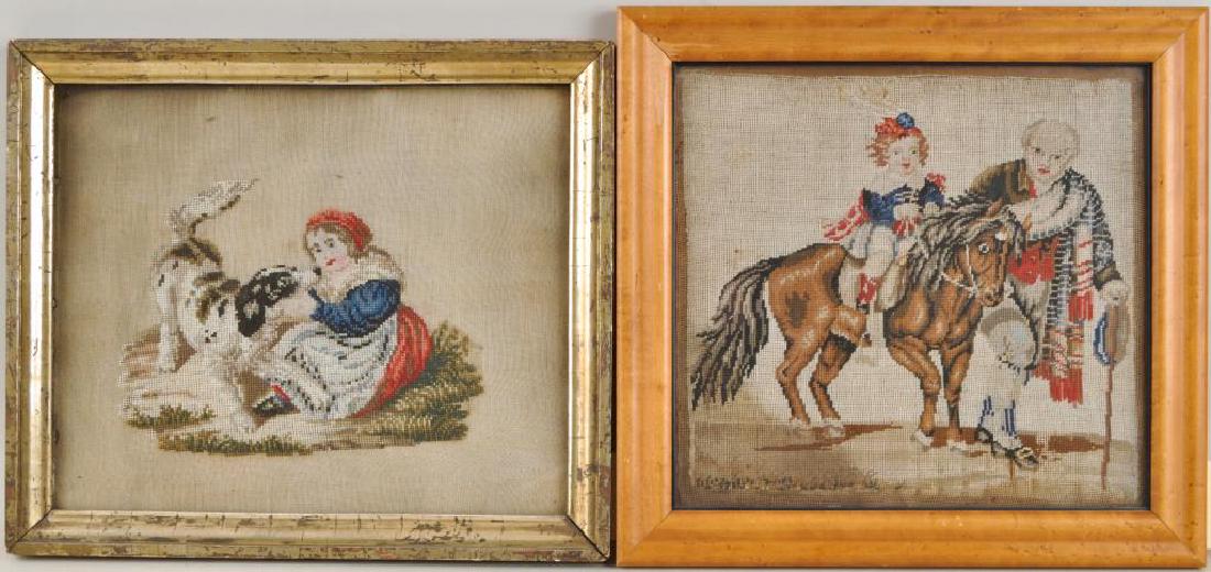 Two Victorian Needlework Pictures (1 of 4)