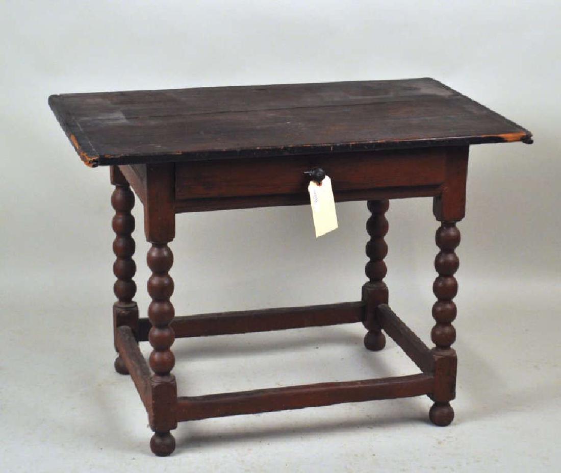 American Country Red Painted Tap Table (1 of 5)