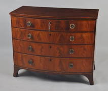 George III Inlaid Mahogany Bow Front Chest (1 of 10)