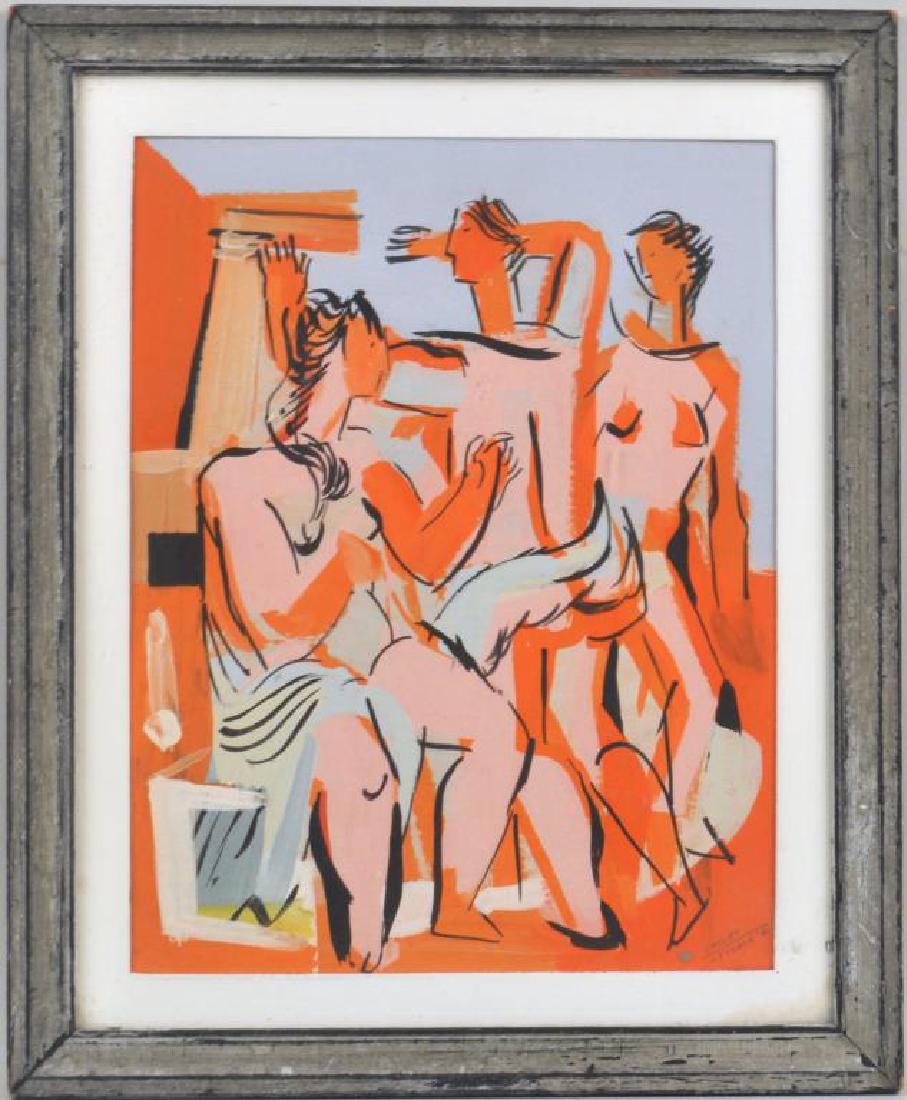 Vaclav Vytlacil, W/P Modernist Work: Vaclav Vytlacil, W/P Modernist Work framed, under glass, not examined out of frame. Frame size: 22" high, 18" wide. Provenance: Property of a Farmington, Connecticut Estate. Vaclav Vytlacil was an Ame