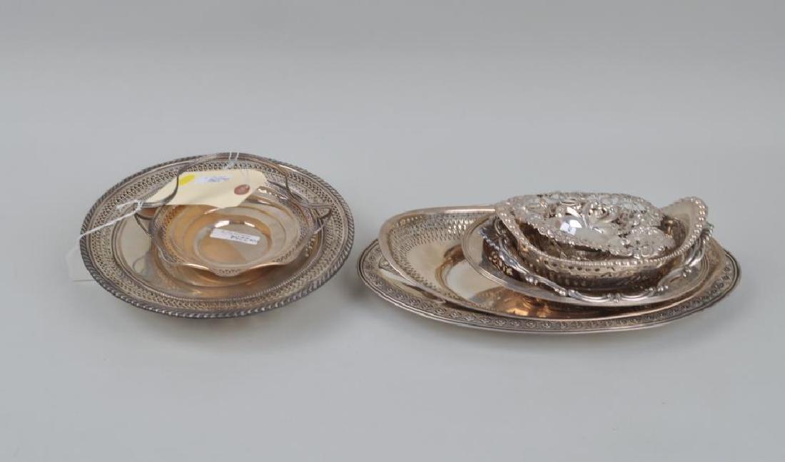 Group Nine Sterling Pierced Trays & Bowls (1 of 3)
