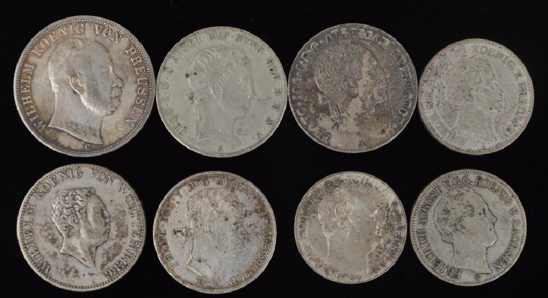 Eight German and Austrian Silver Coins (1 of 2)