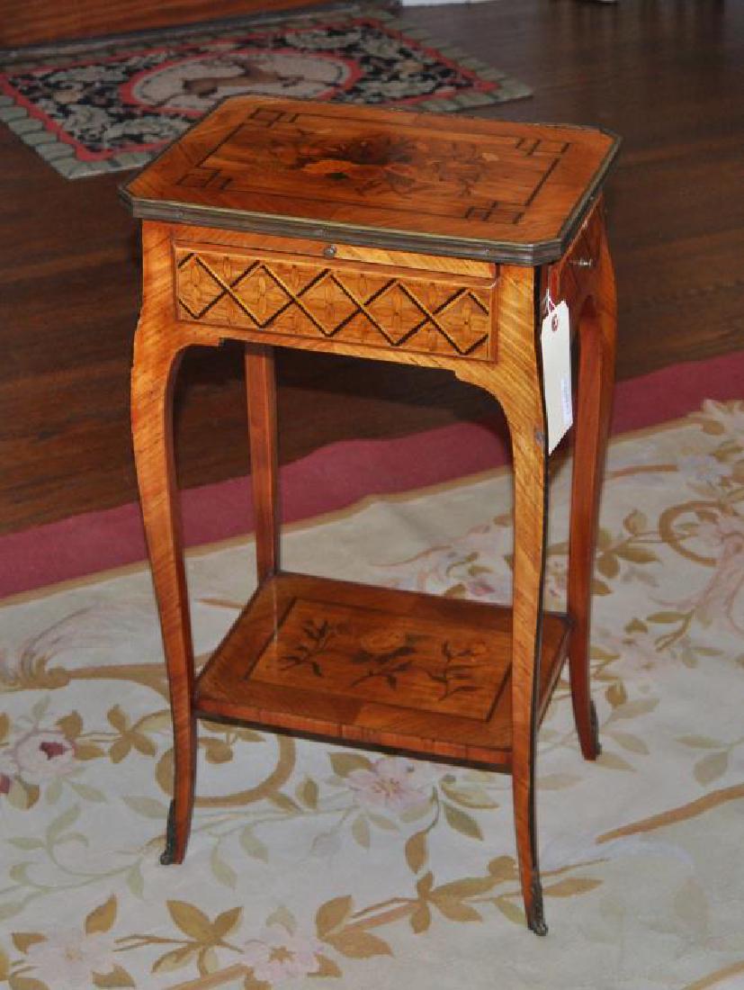 Louis XV/XVI Style Marquetry Occasional Table (1 of 4)