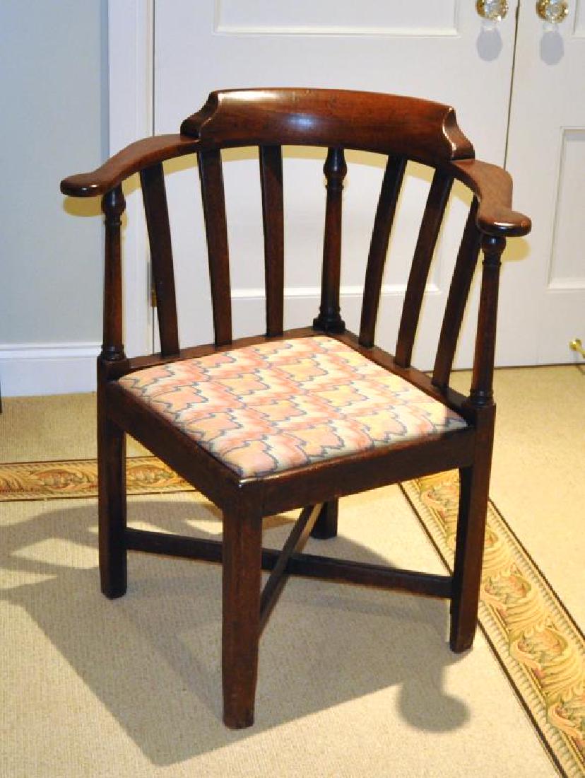 English George III Mahogany Corner Chair (1 of 4)