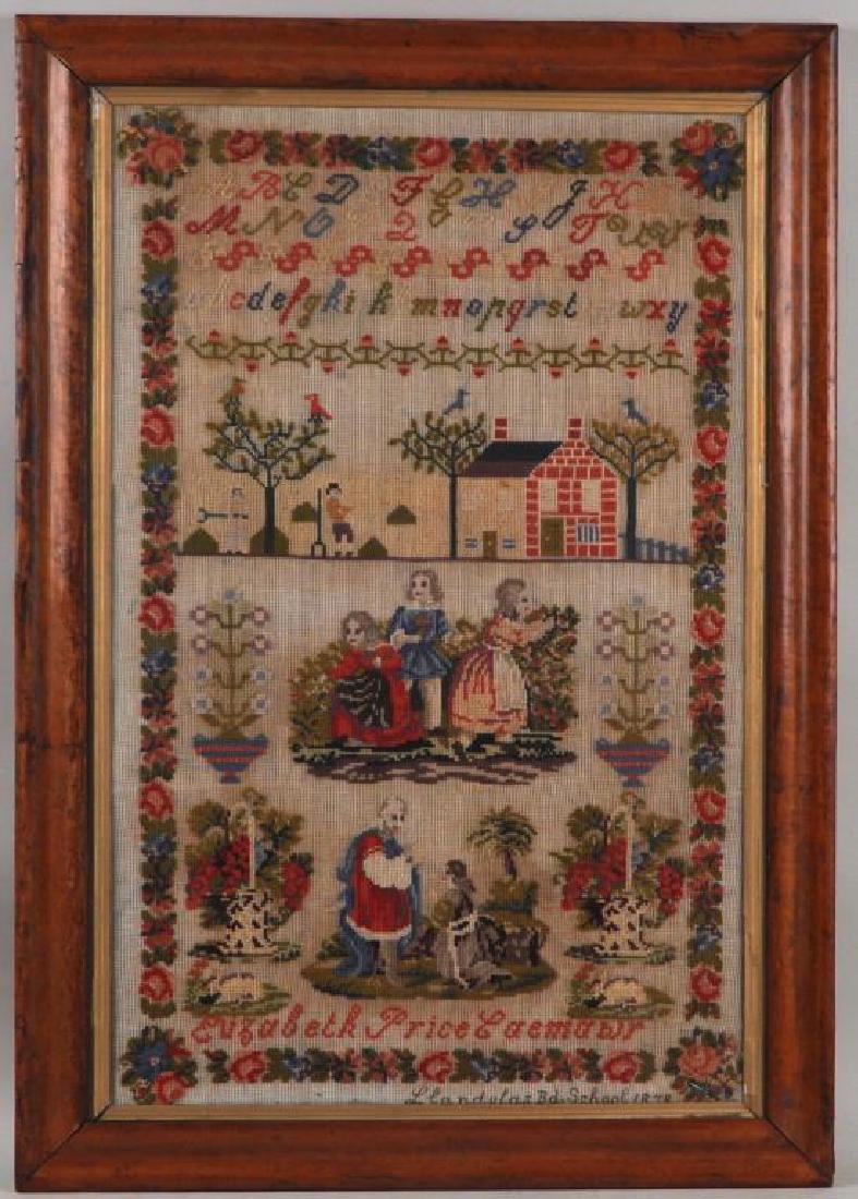 Large 1878 Schoolgirl Sampler (1 of 5)