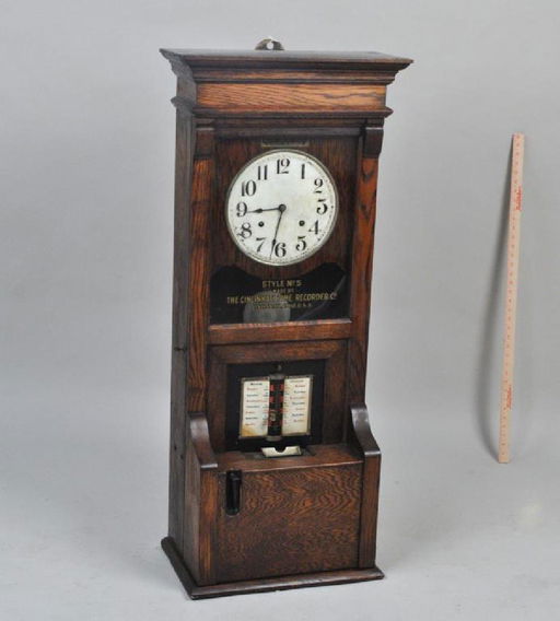 Cincinnati Time Recorder Clock Style 5 Feb 27 2019 Schwenke Auctioneers In Ct