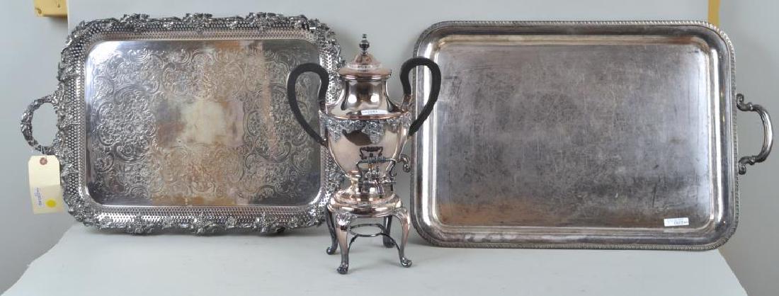 Old Sheffield Hot Water Urn, Two Trays (1 of 3)