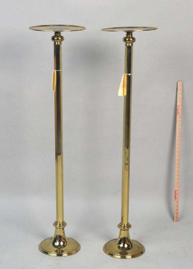 Pair Interesting Conical Brass Stands (1 of 3)