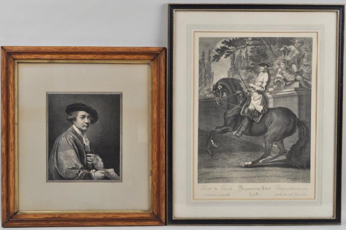 Two Framed Engravings: Portrait, Parade Du Cheval (1 of 4)