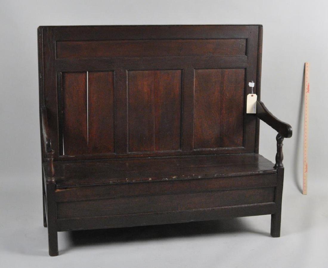 Early English Oak Settle Bench (1 of 7)
