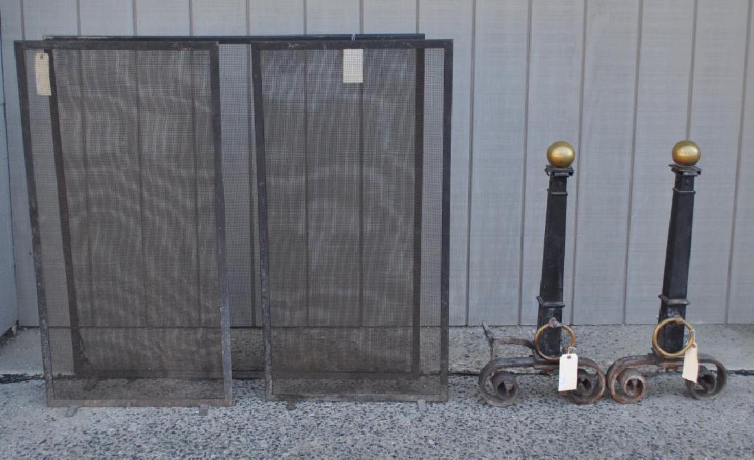 Estate Fireplace Group Andirons & Screens (1 of 6)