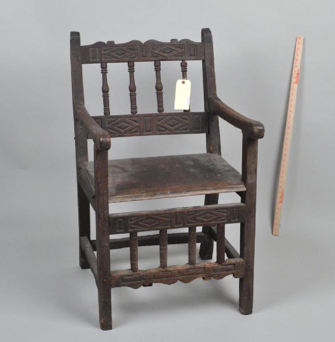 Early Continental Wainscot Arm Chair (1 of 6)