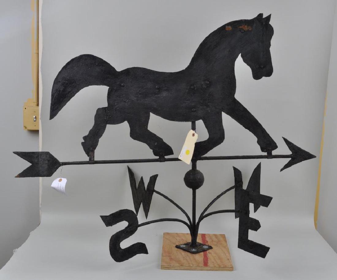 Sheet Iron Running Horse Weathervane & Stand (1 of 4)