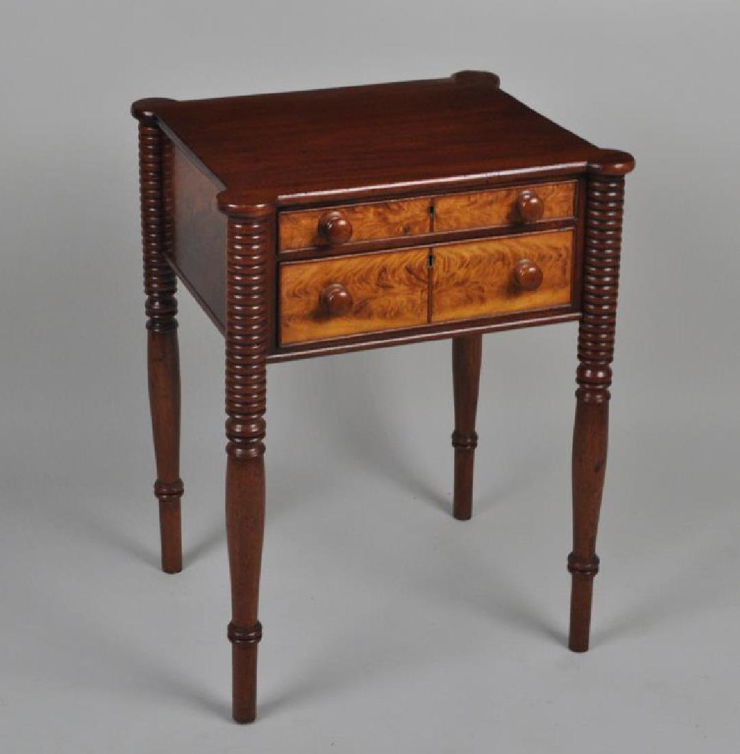 American Sheraton Two Drawer Side Table (1 of 4)