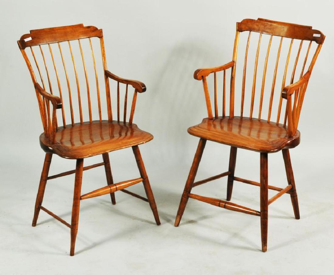 Pair Stepdown Windsor Armchairs (1 of 3)