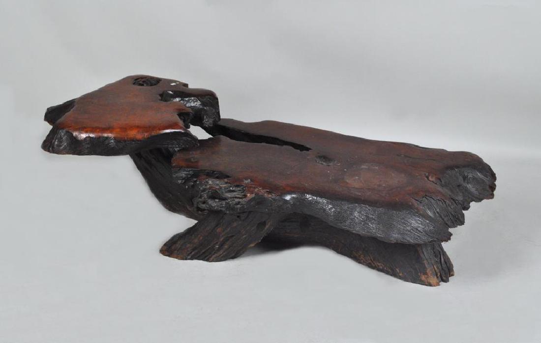 Chinese Naturalistic Carved Root Tiered Low Table (1 of 2)