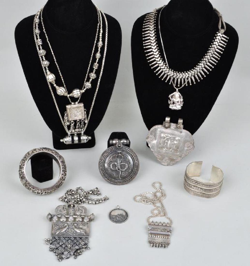 Group Indian/Nepalese Silver Jewelry (1 of 7)