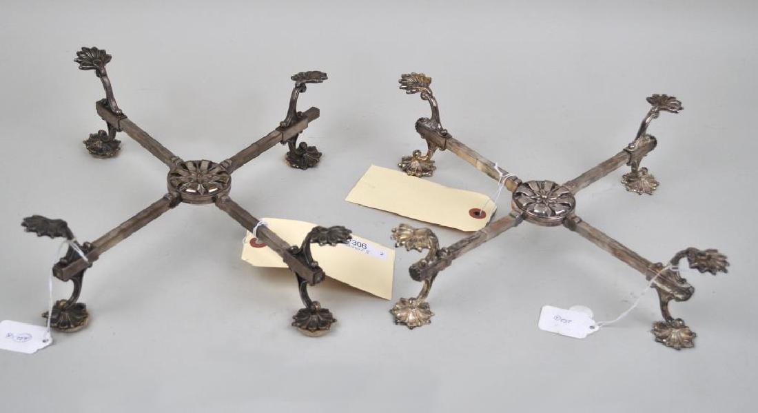 Pair Vintage Silver Plate Dish Crosses (1 of 5)