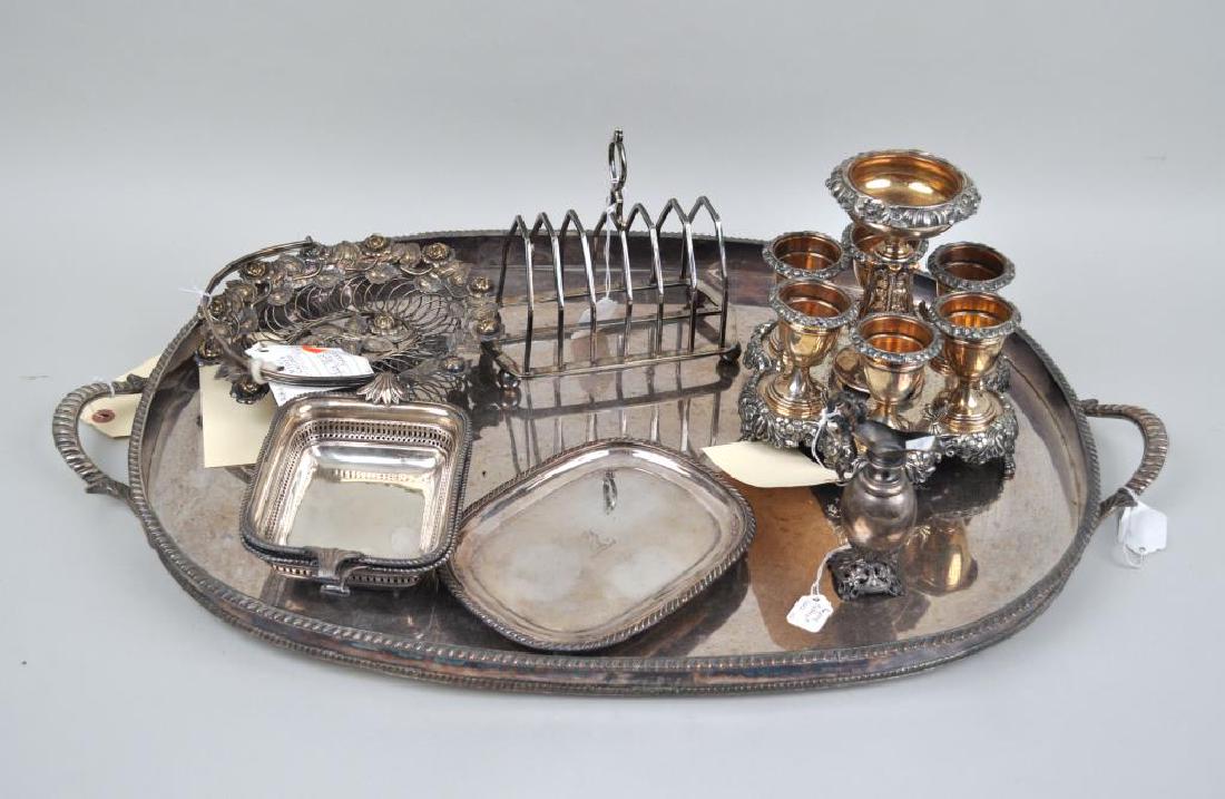 Group of Seven Old Sheffield S/P Wares (1 of 9)