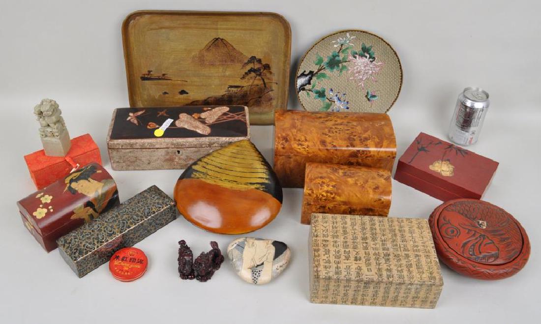 Group of Ten Asian Boxes & Other Items (1 of 2)