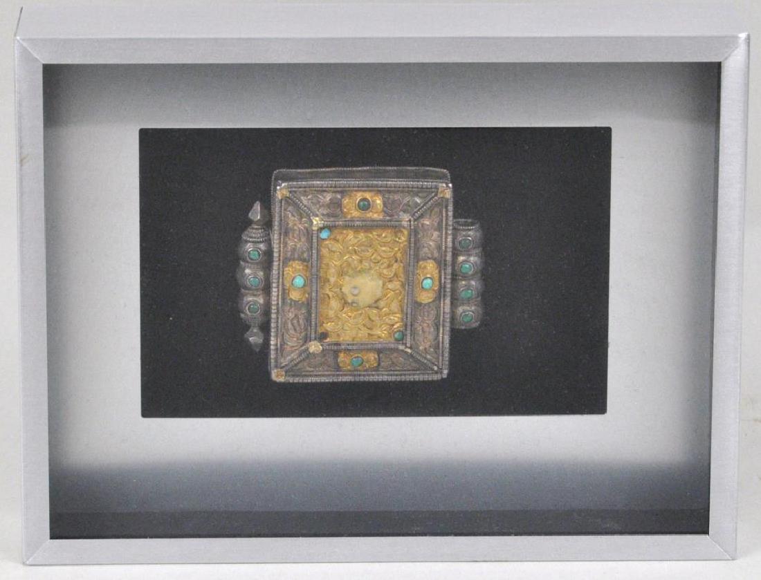 Tibetan or Nepalese Gilt Metal Prayer Box (1 of 2)