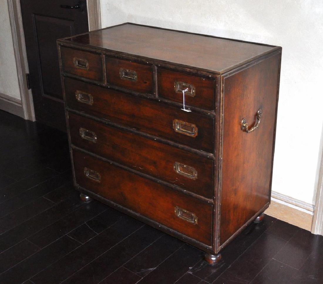 Modern Brass Mounted Campaign Style Chest (1 of 5)