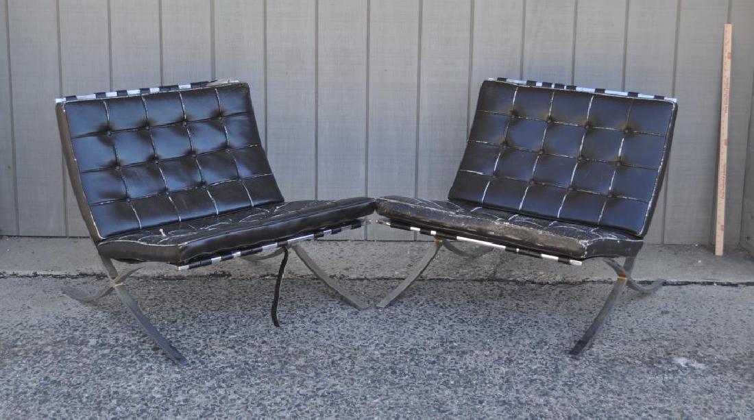 Pair Chrome Barcelona Chairs (1 of 5)