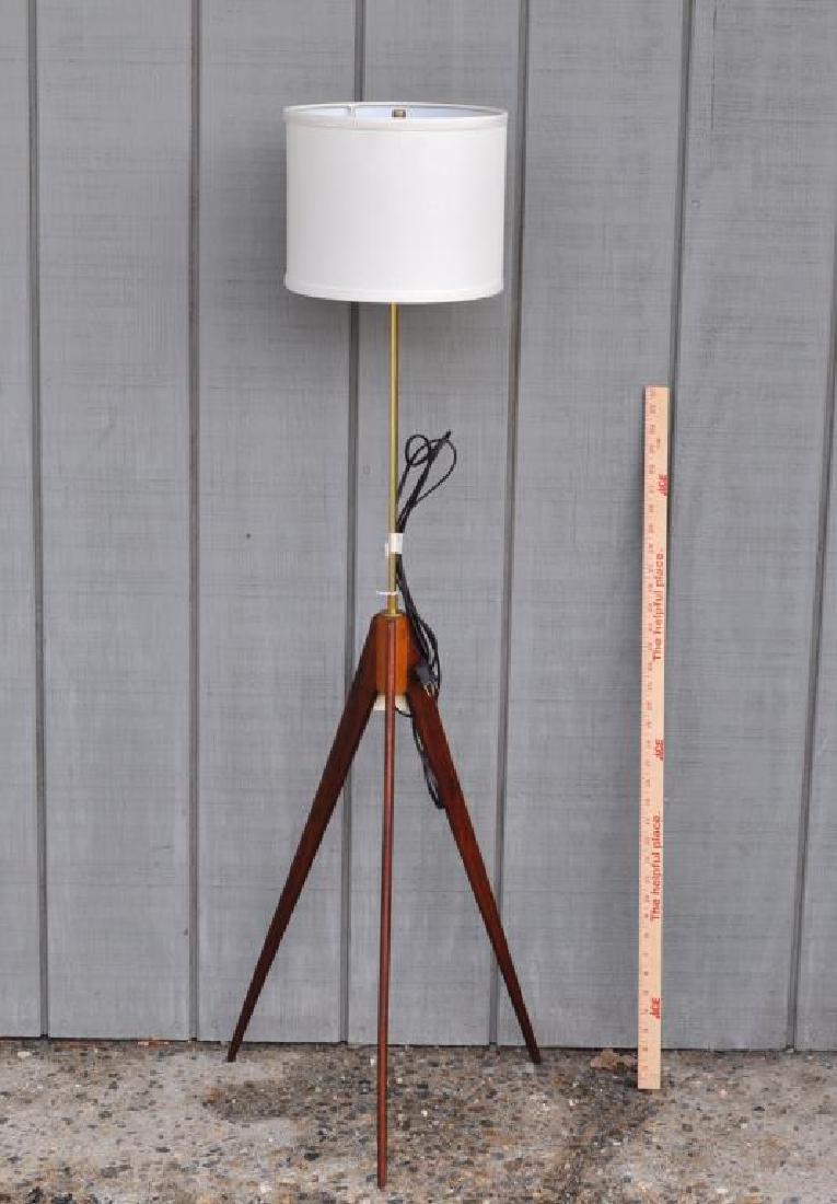 MCM Danish Walnut Tripod Form Floor Lamp (1 of 2)