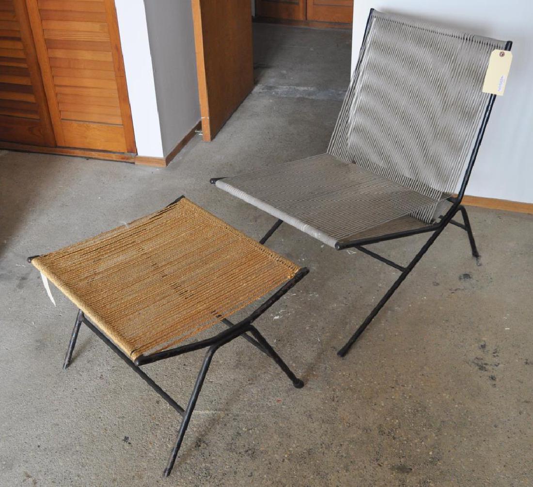 Allan Gould String Chair & Ottoman (1 of 3)