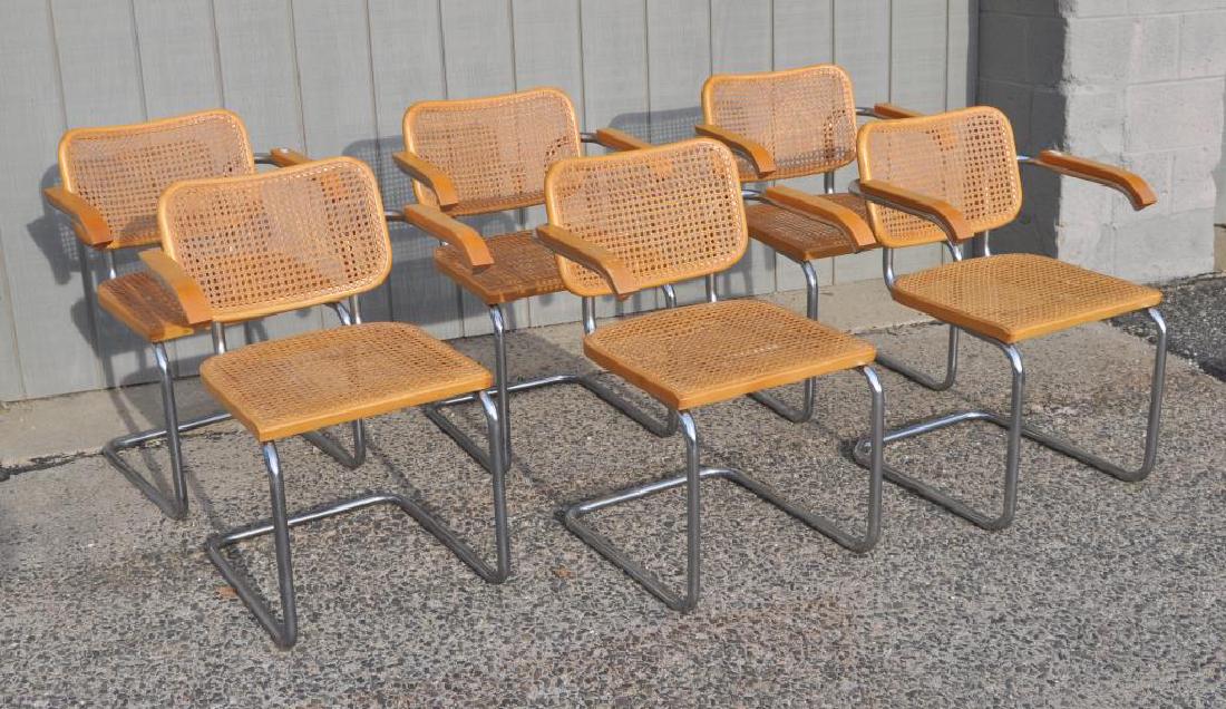Set Six Marcel Breuer/Stendig "Cesca" Armchairs (1 of 7)
