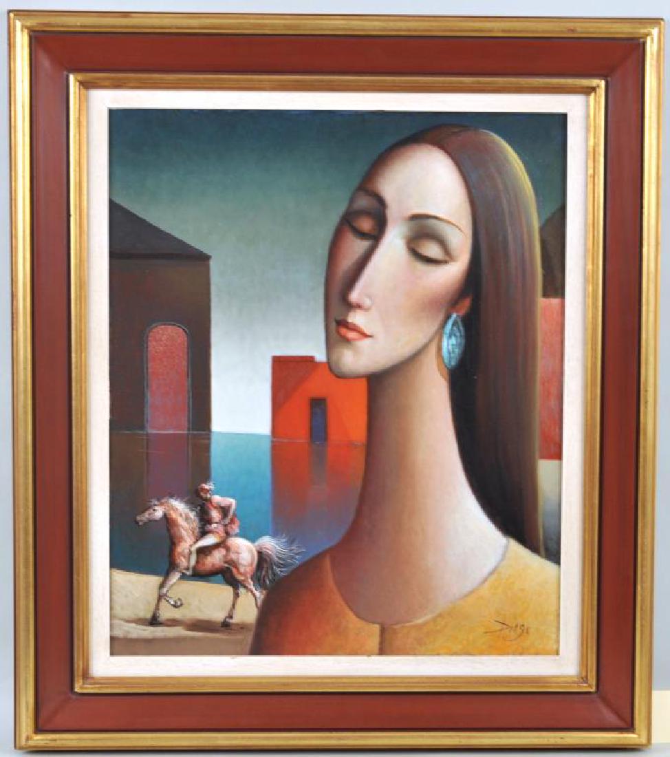 Antonio Diego Voci  O/C "Ragazza Con Cavaliere" (1 of 3)