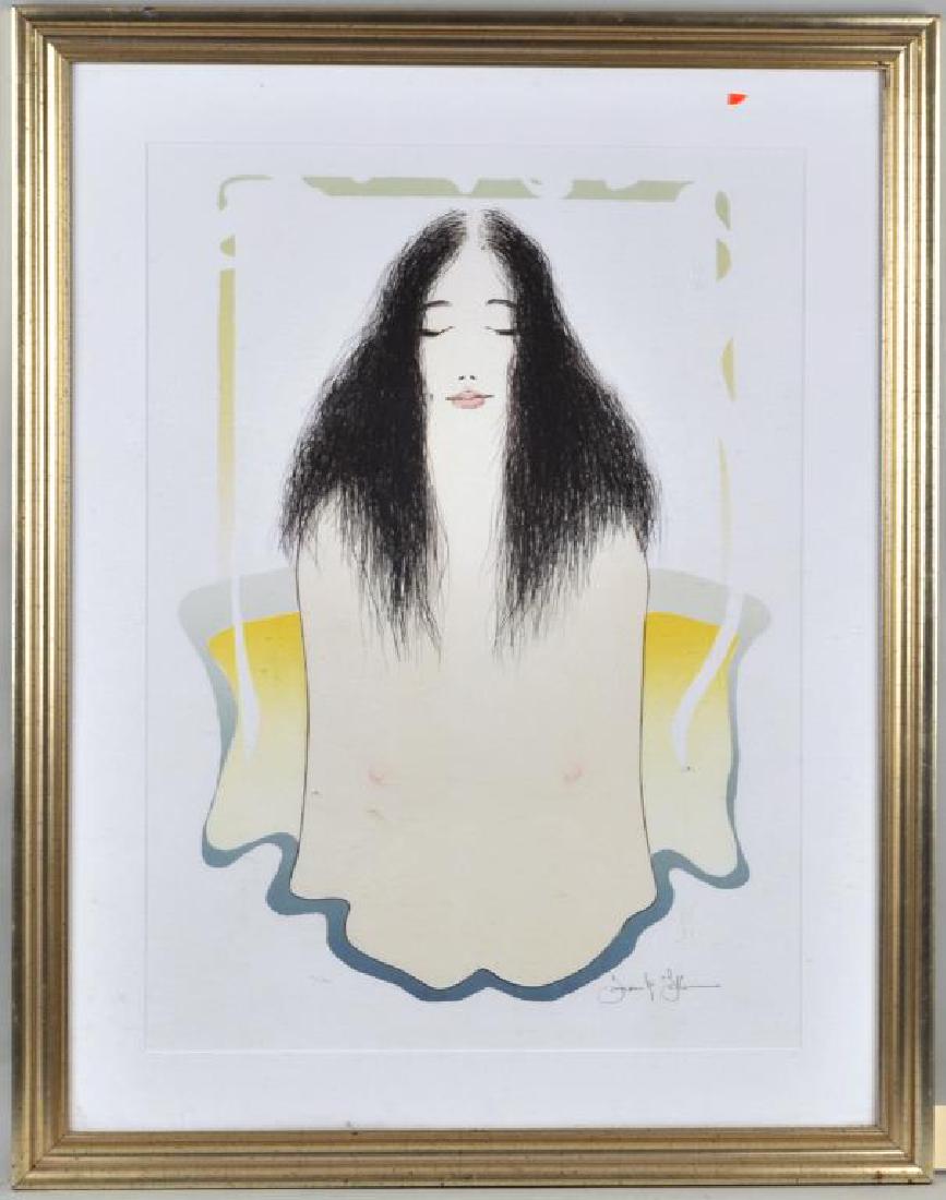 Frank Gallo, Framed Lithograph: (American, b.1933), colored litho with embossing, numbered 76/300 and signed lower right. Not examined out of frame. Frame size: 42" high, 33" wide. Provenance: Property of a CT Estate.