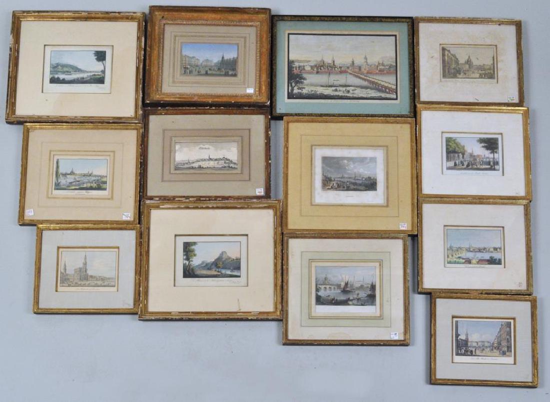 Group 13 Gilt Framed European Engravings (1 of 6)