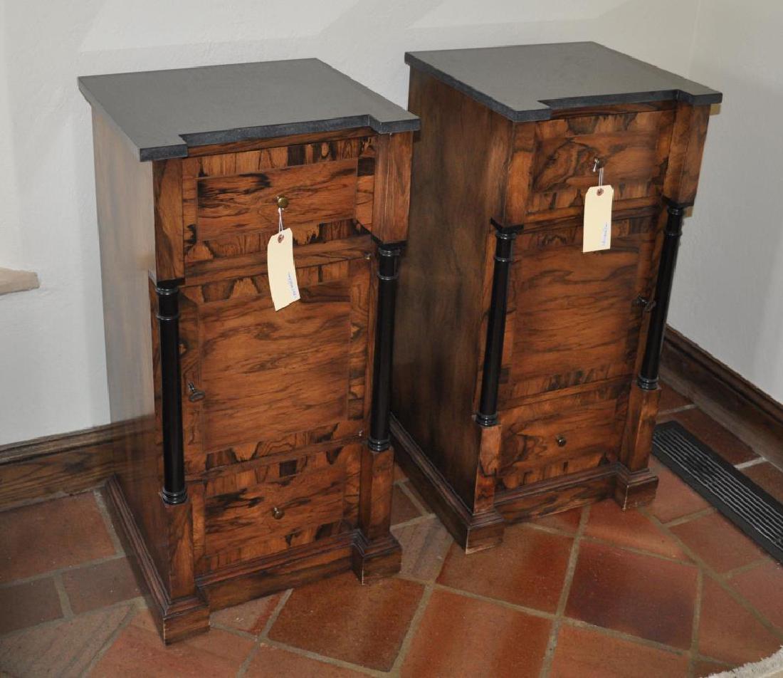 Pair Biedermeier Style M/T Side Tables (1 of 4)