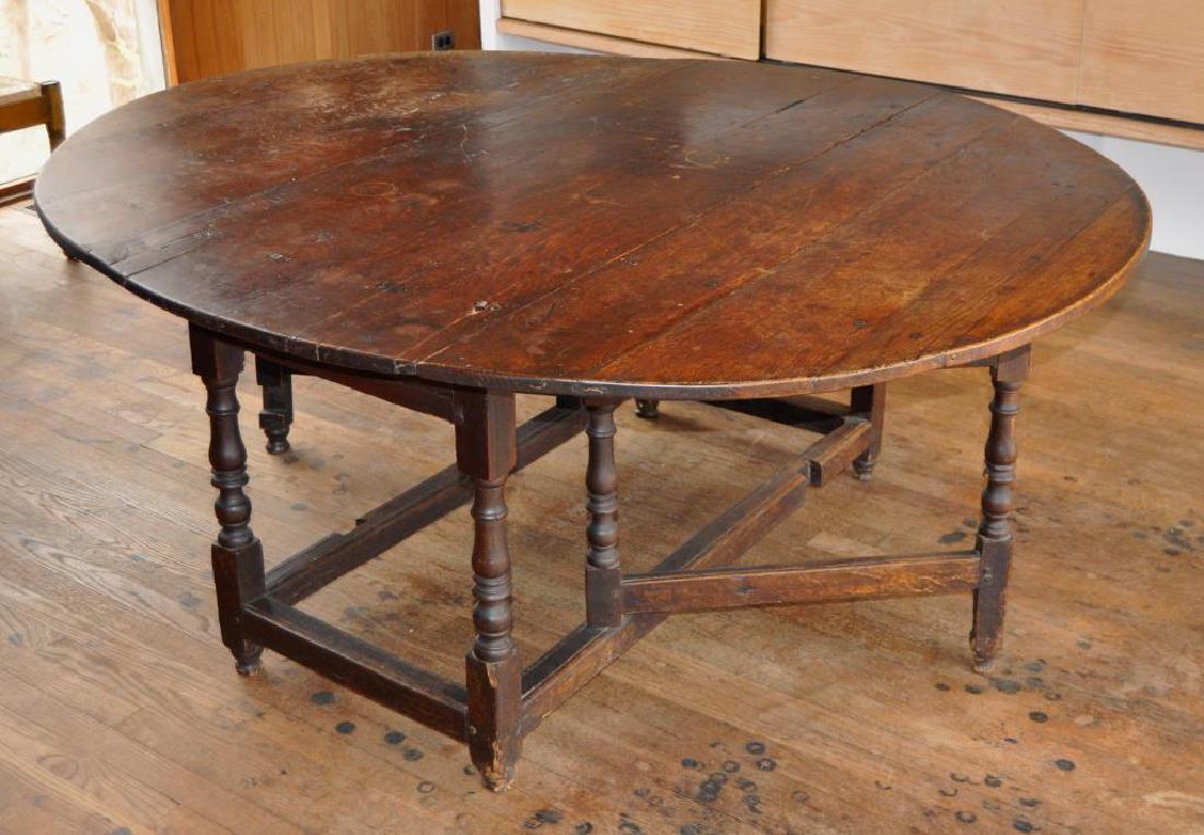 Early English Oak Gate Leg Dining Table (1 of 7)