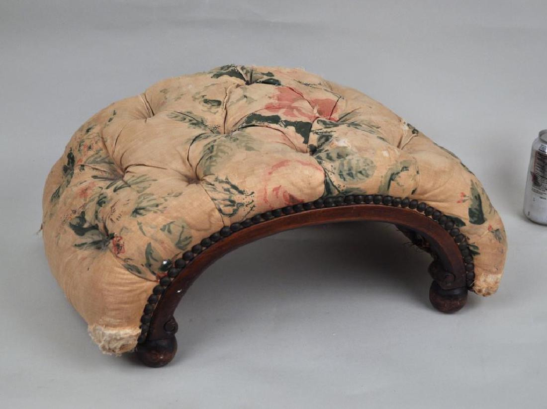 Regency Style Upholstered Foot Stool (1 of 3)